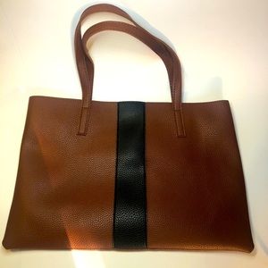 Vince Camuto brown authentic leather tote bag new